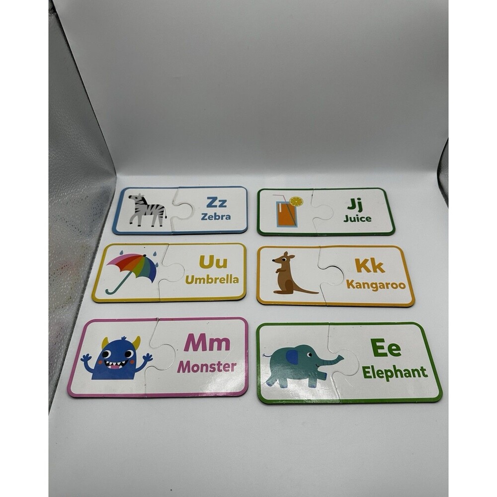 Kids’ Educational Toy Lot: ABC Puzzle Cards, Wooden Letters, Numbers & Animals